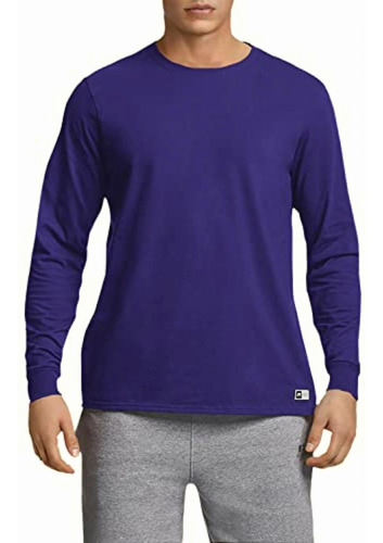 Russell Athletic Men's Essenital Long Sleeve Tee, Púrpura