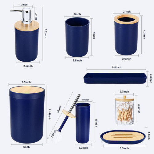 Frete Grátis: Conjunto De 9 Acessórios De Banheiro Imucci