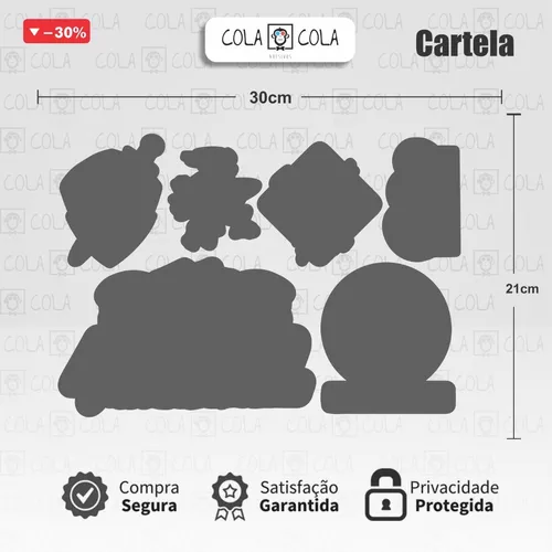 Kit 6 Cartelas Adesivo tamanho A4 Caminhão Boléia