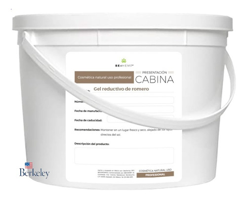 Gel Tonificante Reductor De Romero Galón 3780g