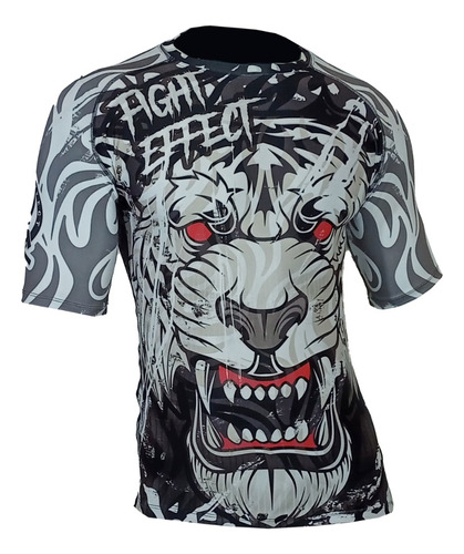 Remera White Tiger Fgt Compresión Primera Piel Lycra Rash 