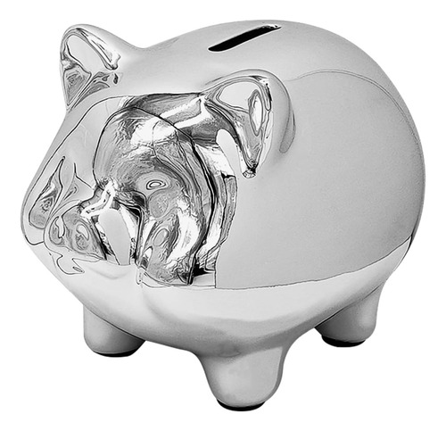 Alcancia Decorativa Cerdito Cromada Ceramics Pig Piggy Bank