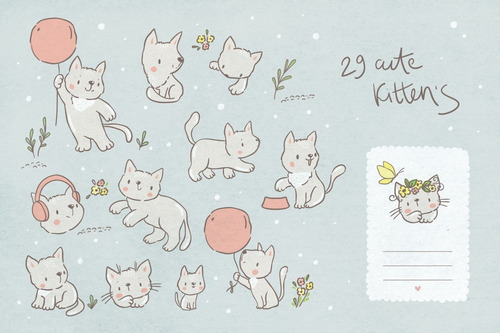 Papeles Digitales - Cute Little Cat 17 - Clipart