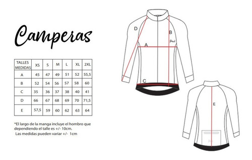 Imagen 2 de 2 de Campera Ciclismo Pavé Pockets Frizada 4 Bolsillos