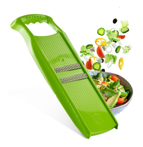 Imagen 4 de 4 de Kit Borner Mandolinas 5 Cortes Waffel + Roko + Protector