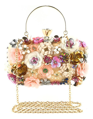 Bolso De Fiesta Elegante Embrague De Noche Con Floreado