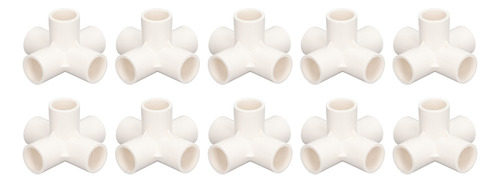 Conector De Tubo De 5 Vías, 10 Piezas, 25 Mm, Codo De Pvc