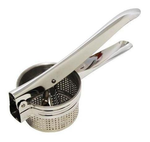 Espremedor De Batata Legumes Inox Manual Amassador Reforçado