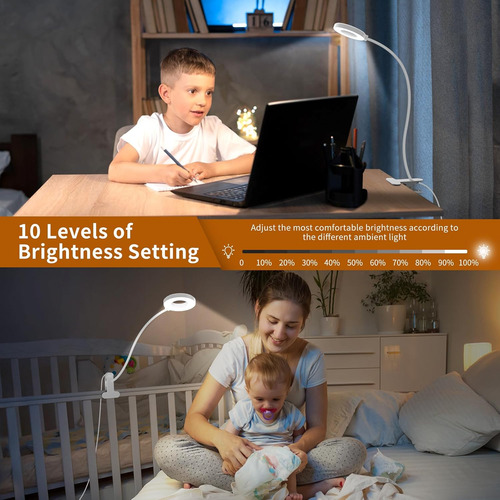 Luz De Libro Led Con Clip Flexible Para Escritorio