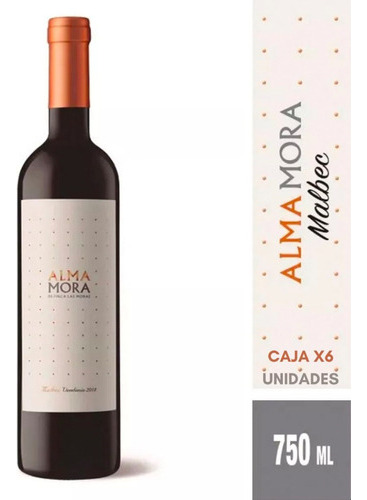 Vino Tinto Alma Mora Malbec - Caja X6