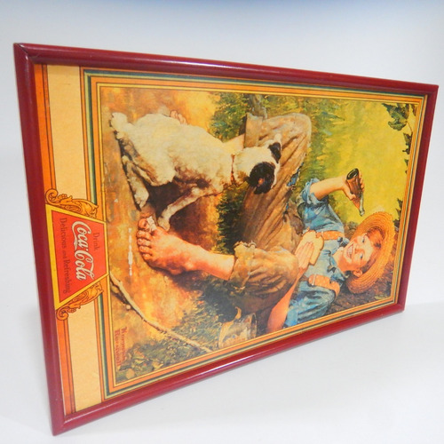 Imagen 4 de 9 de Cocacola Poster Publicitario Antiguo, Original En Retablo #1