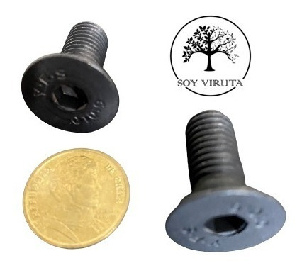 Imagen 2 de 2 de Set 5 Pernos Parker M10 X 25mm (rosca Métrica) Cabeza Plana