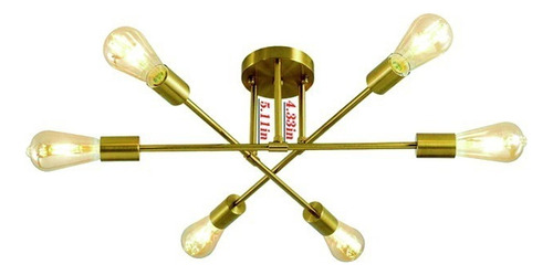 Candelabro Moderno Lámparas De Techo Base De 6 Bombillas