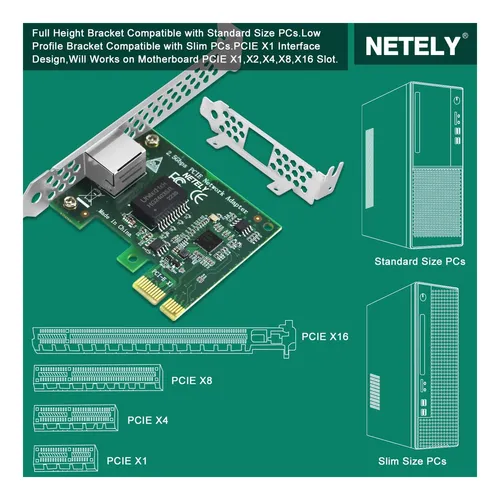 Netely Pcie 25gbps Ethernet Adapter Para Pc De Escritorio Y