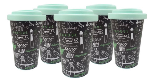 Vaso Personalizado Tapa A Rosca Vinilo Starbucks X 35 Uni 