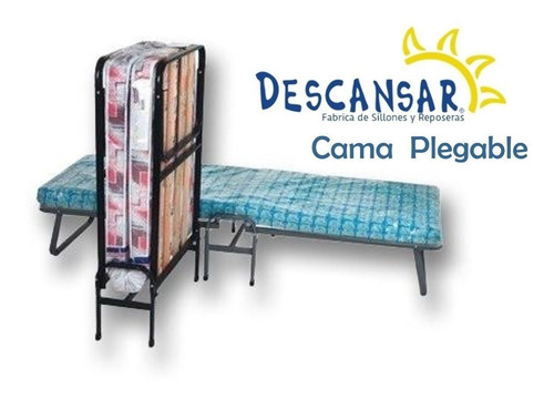 Imagen 6 de 8 de Cama Plegable Catre 1.85 X 0.65 Con Colchon Descansar