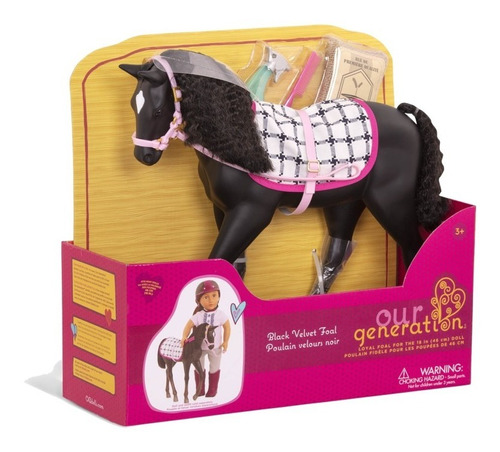 Our Generation Caballo Potro Negro Black Velvet C/ Acce Edu