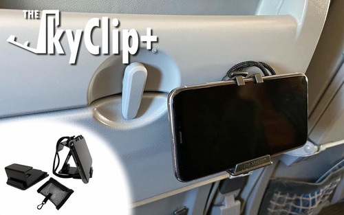 Skyclip + Soporte Para Telefono Tableta Viaje Aereo Hogar