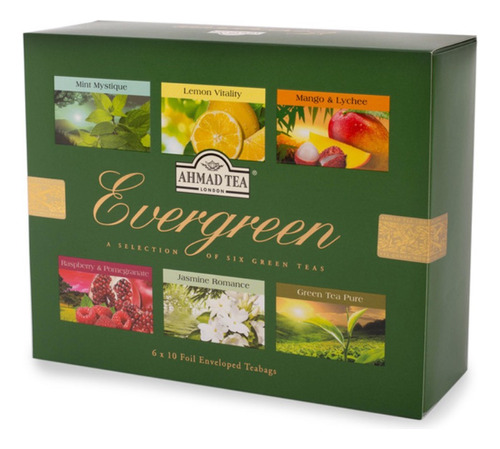 Té Ahmad Colección Evergreen - 60 Bolsitas