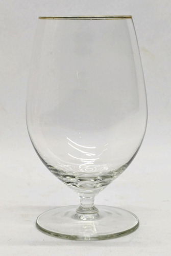 4 Copas Cristal Filo De Oro Coñac Brandy (Usado)