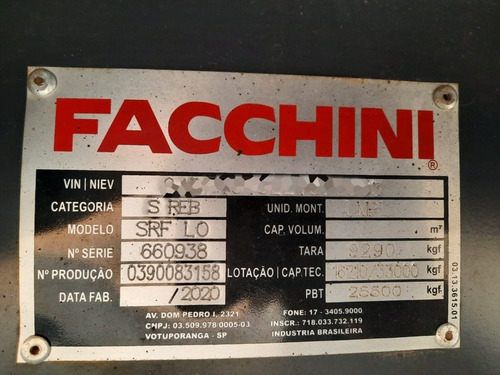 Imagem 10 de 10 de Carreta Saider Facchini 2020 30 P C/ Pneus Bau 15,40