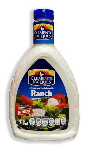 Aderezo Para Ensaladas Clemente Jacques Ranch 710 Gr