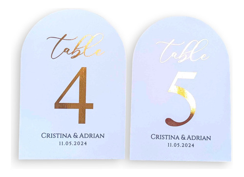 Números Mesa Foil Personalizados Boda 15 Años 15 Piezas