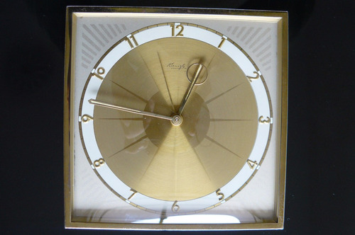 Antiguo Reloj De Mesa Kienzle Aleman Cuerda Año 50 Art Deco