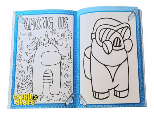 Libro Infantil Para Colorear Pintar Yo Pinto Among Us Niños