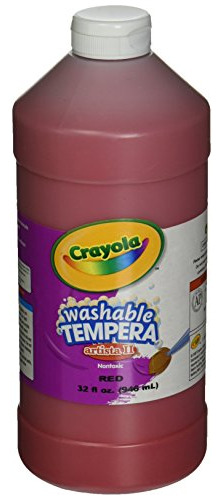 Pintura Lavable Crayola Para Niños, Rojo, 32 Oz.