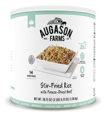 Augason Farms Stir-fried Rice With Freeze-dried Beef No. 10