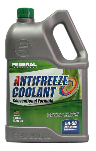 Federal Coolant  Antifreeze  Formula Mezcla 50-50 4 Litros