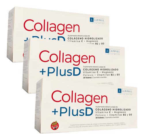 Colageno Plus D Potasio Magnesio Vitamina C Y D3 90 Sobres