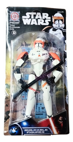Muñeco Star Wars Clone Commander Cody 25cm Para Armar