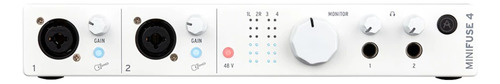 Placa Interfaz De Audio Arturia Minifuse 4 Black Midi Blanco