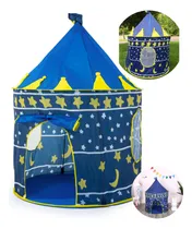Comprar Barraca Infantil Dobrável Tenda Castelo Meninos E Meninos Cor Azul Etitoys