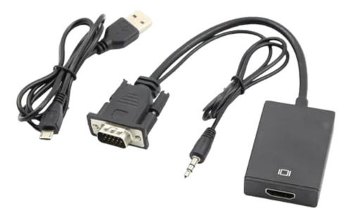 Conversor Vga A Hdmi. (con Audio 3.5mm 