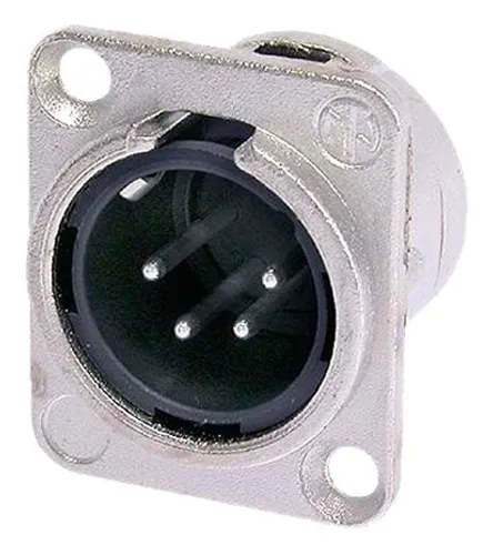 Neutrik Nc4md-l-1 Conector Ficha Canon Xlr4 Macho A Chasis