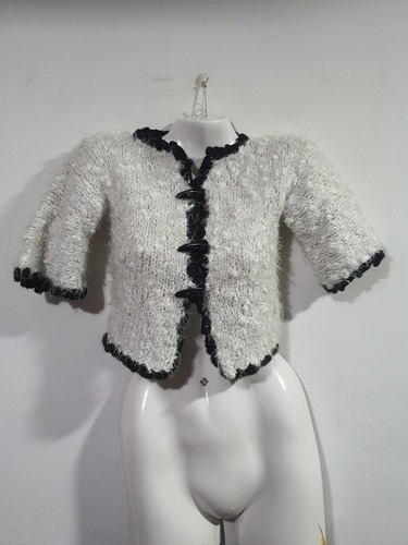 Sweater Torerita Talle 10 Blanco Y Negro (amt)