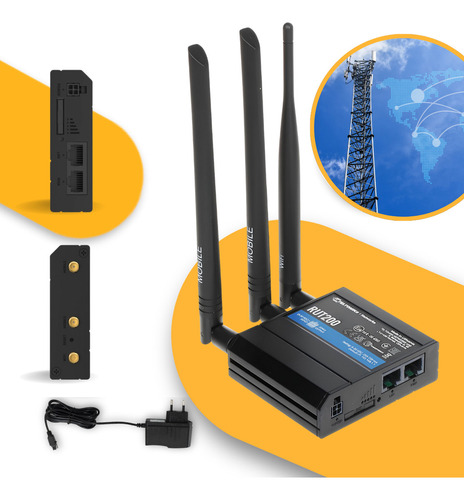 Roteador sem fio Teltonika RUT200 Industrial Lte Wifi Rut200