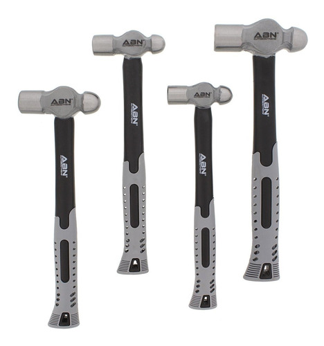 Abn Ball Pein Hammer Set De 4 Piezas 8, 12, 16, 24 Onzas Fib