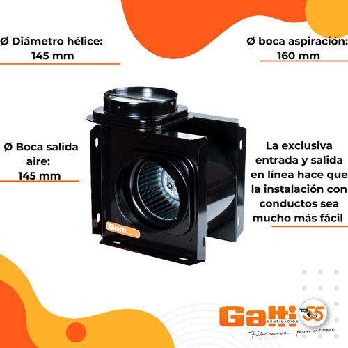 Ventilador Industrial Centrífugo Extractor/soplador 15 Cm
