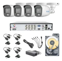 Comprar Kit Circuito Cerrado Hilook Dvr 8 Canales 4 Camaras 1080p 2mp Full Hd Colorvu Video A Color 24\u002F7 Thc-b129-p Video Baluns + Disco Duro 1tb