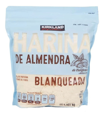 Harina De Almendra Blanqueada Kirkland Signature De 1.361 Kg