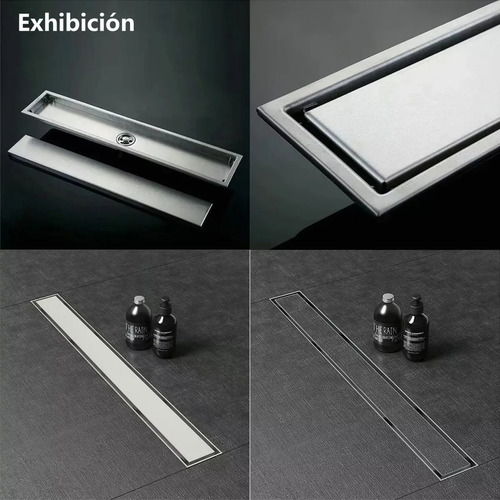 Desagüe Invisible De Acero Inoxidable 304 Para Baño 10x60cm