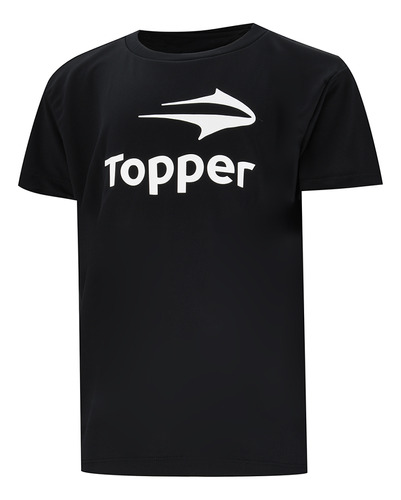 Remera Entrenamiento Topper Brand Niño En Negro | Stock Cent