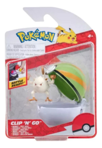 Pokemon Battle Ready Figura + Pokebola 95057 - Mankey