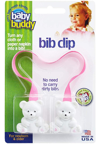 Baby Buddy Baby Bib Clip Convierte Cualquier Tela, Toalla O