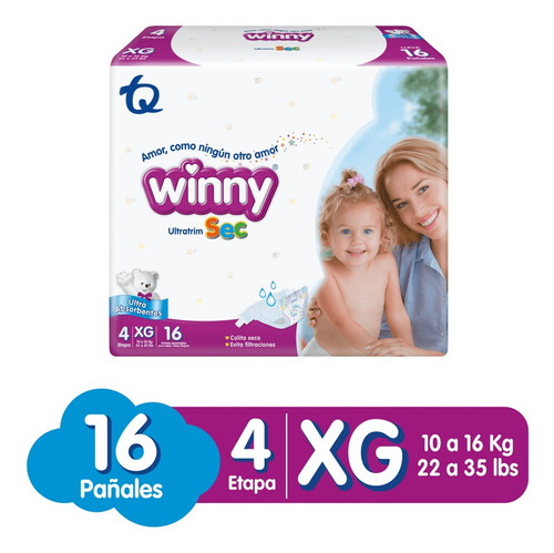 Pañales Winny Etapa 4 X16 Und