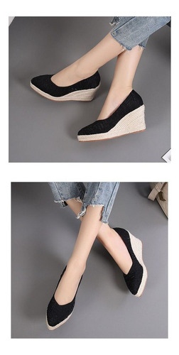 Zapatos De Cuña Tacón Alto For Mujer Elegantes De Fiesta